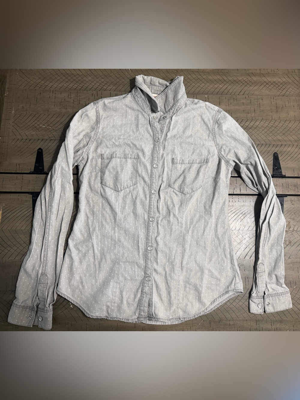 Mossimo Supply Co. Light Blue Dot-Pattern Men's Button-Down Shirt